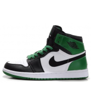 Кроссовки Nike Air Jordan 1 Retro Green\Black\White с мехом